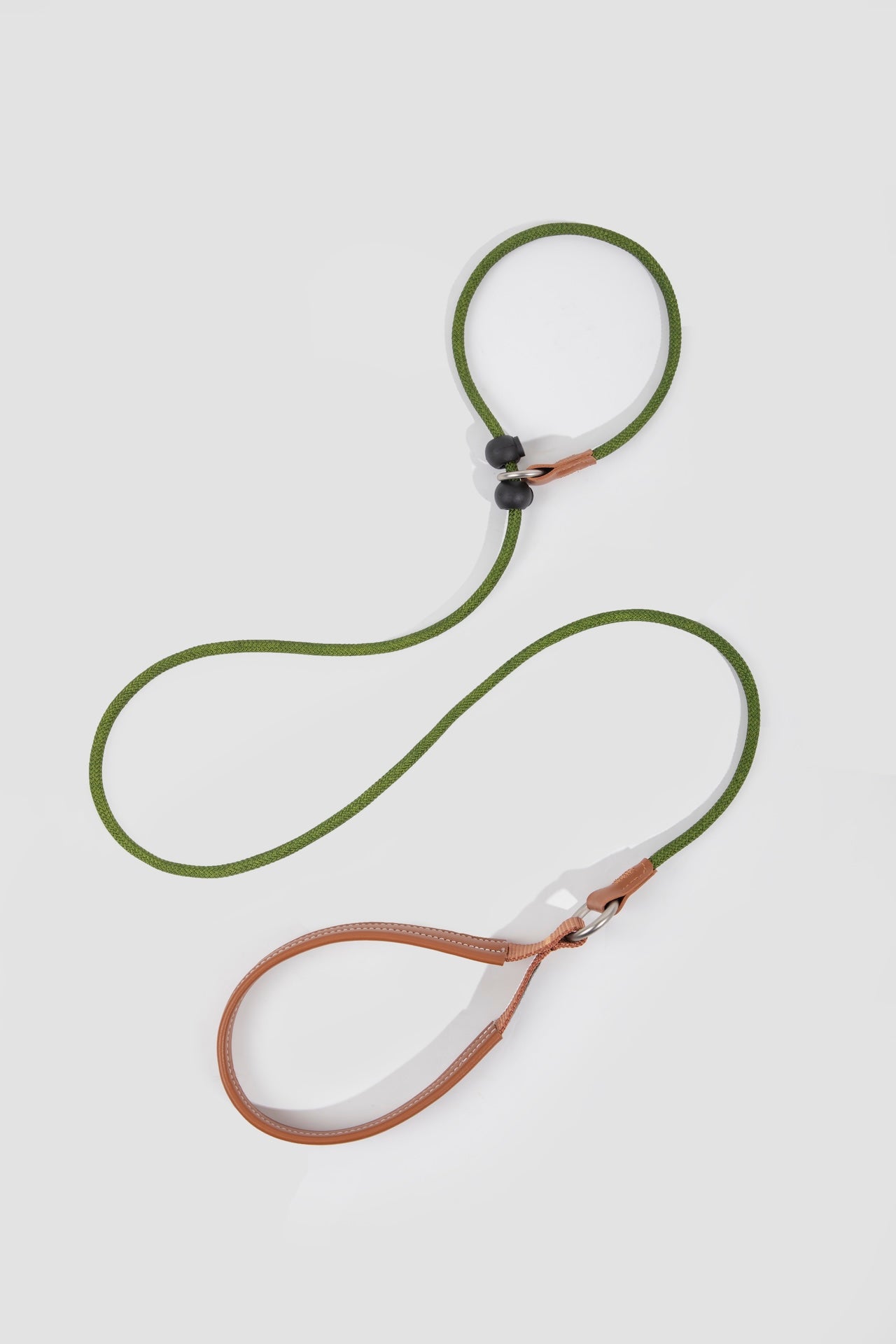 Leather Handle P-Rope Leash for Dogs
