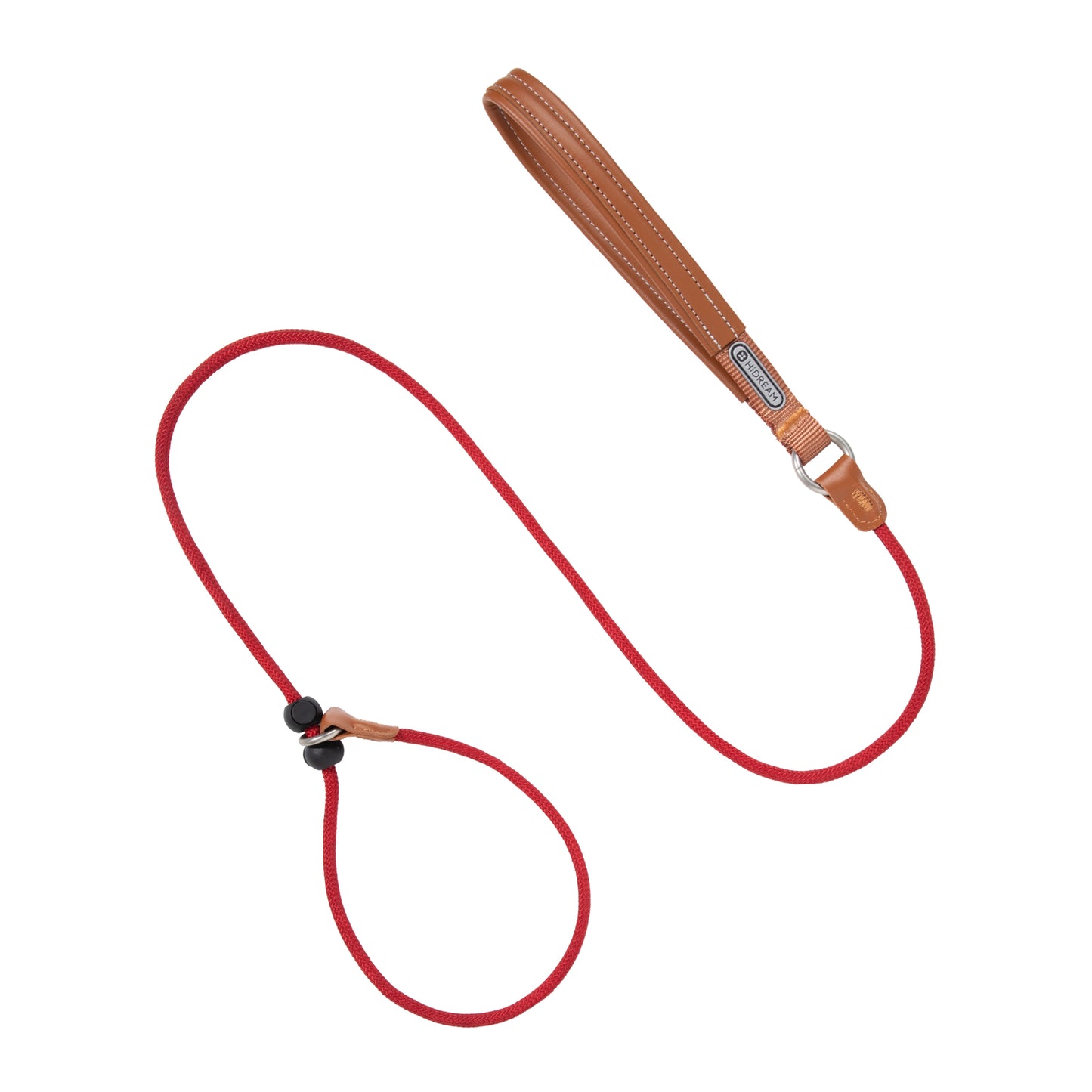 Leather Handle P-Rope Leash for Dogs