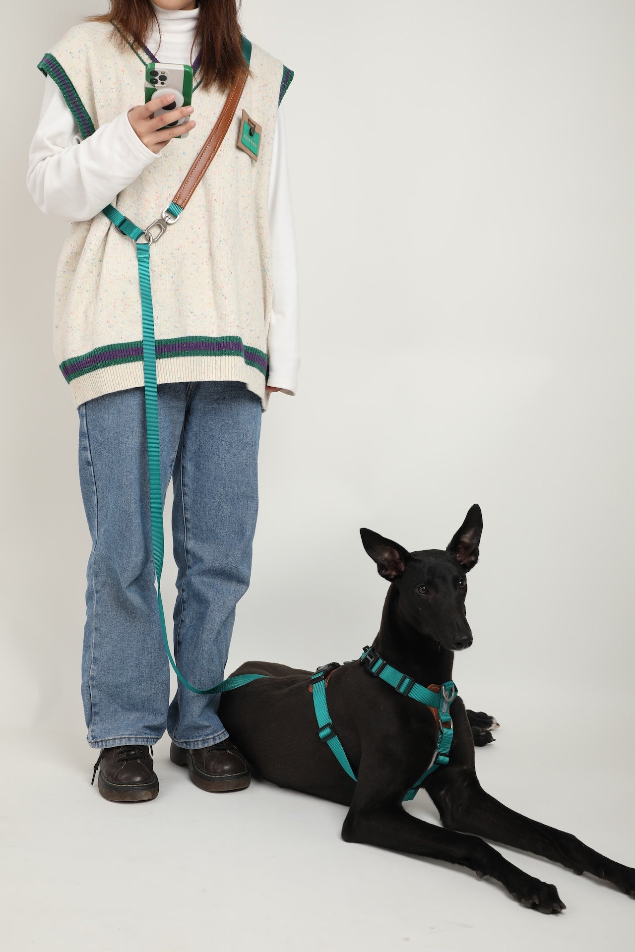 Multi-Functional Adjustable Crossbody Nylon Dog Leash
