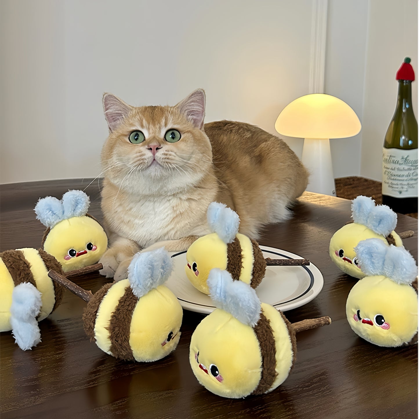 cat toy pets cute little bee toys