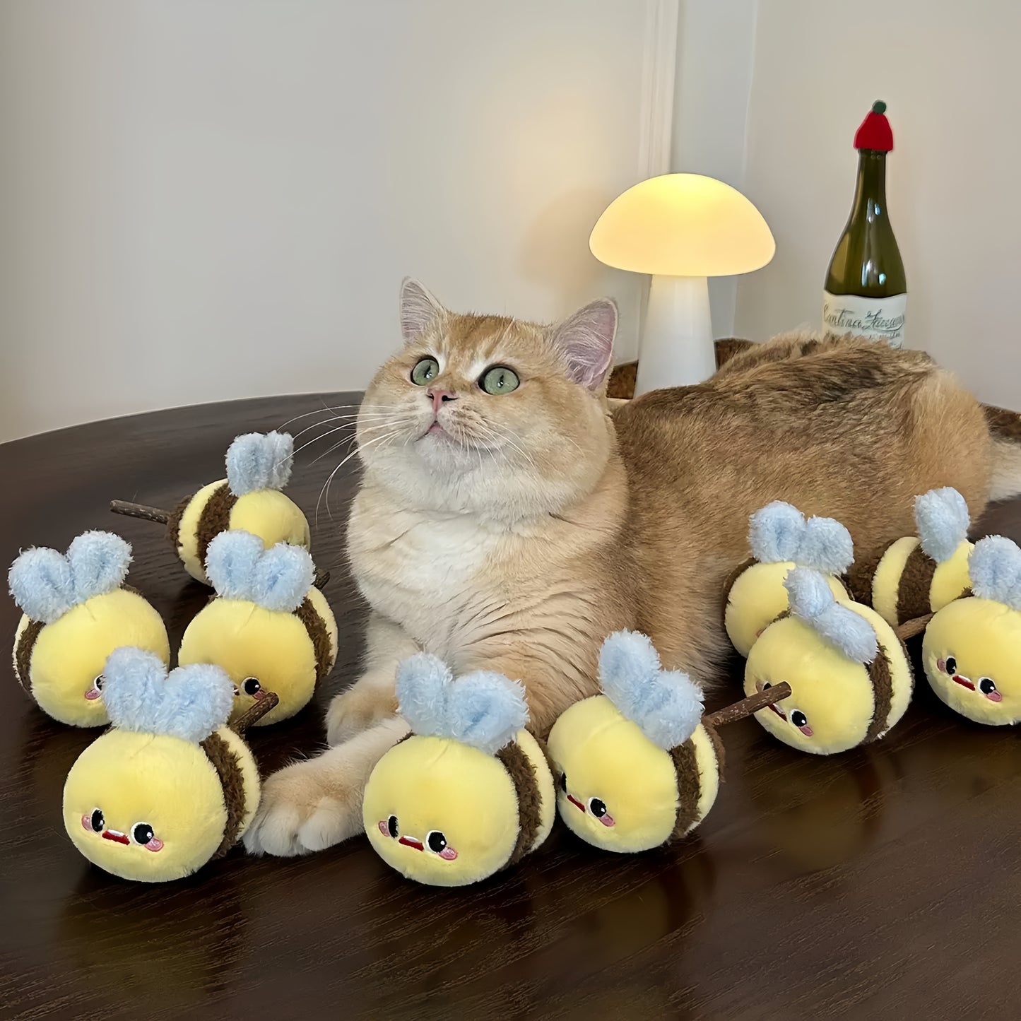 cat toy pets cute little bee toys