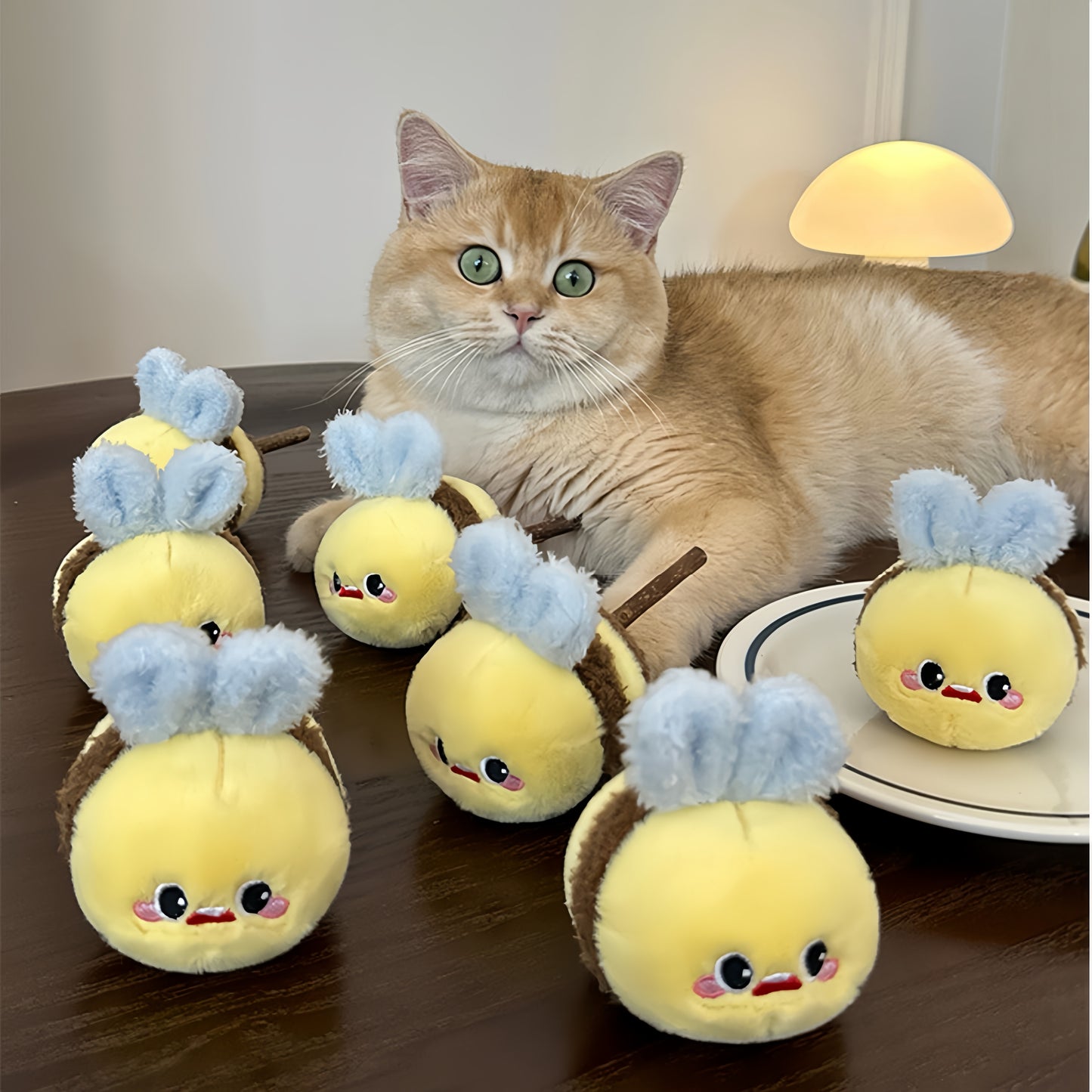cat toy pets cute little bee toys