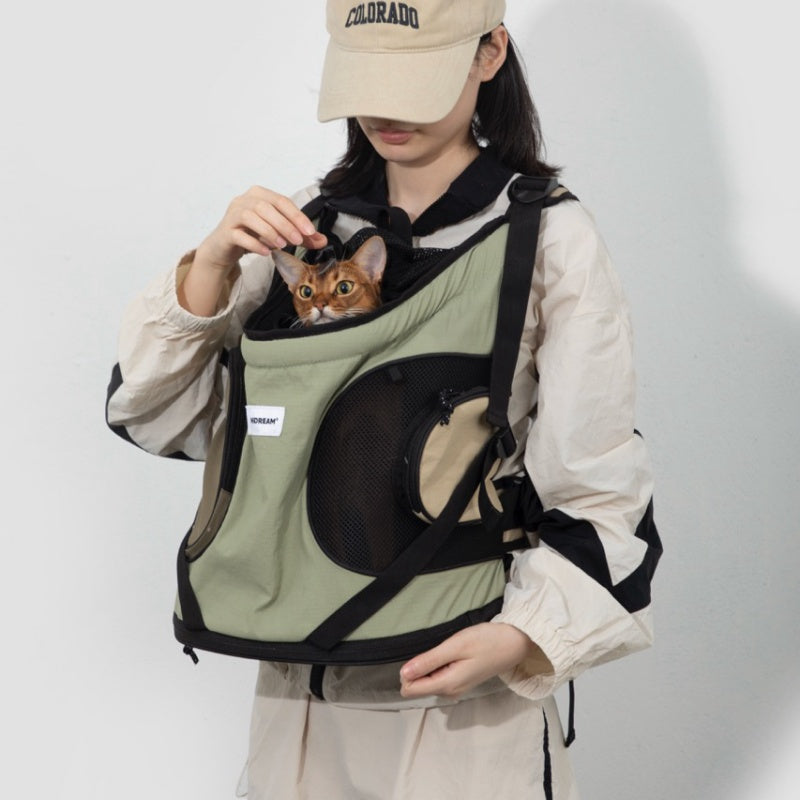 Pet front-hugging tote backpack dog carrier bag