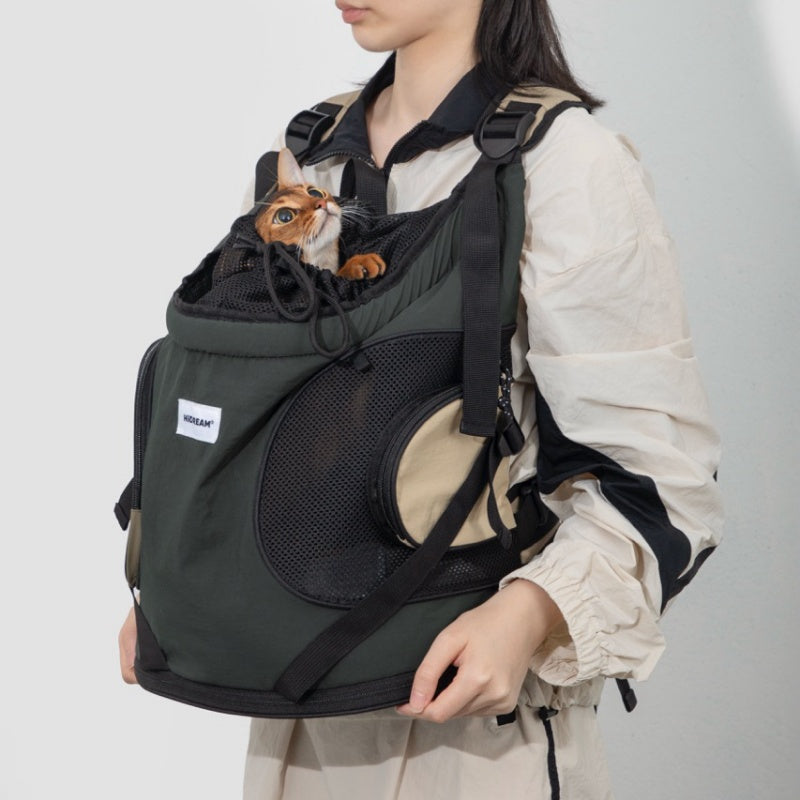 Pet front-hugging tote backpack dog carrier bag