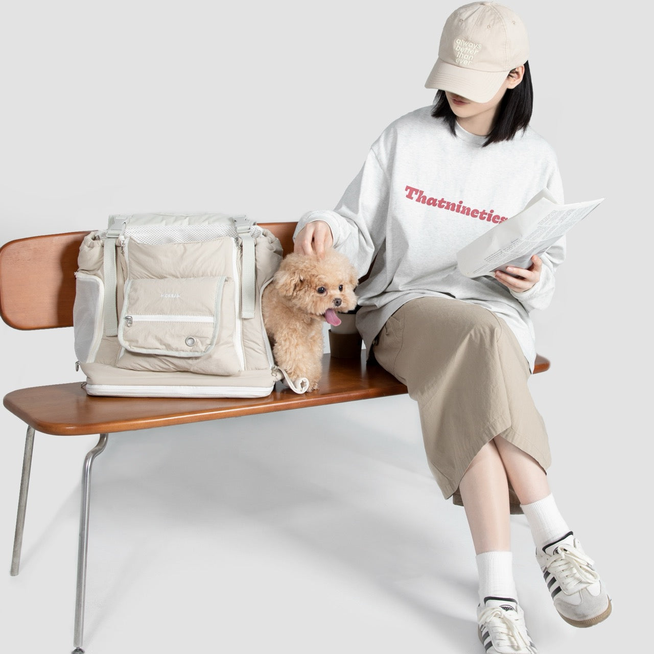 Simple&Fashionable pet chest dog carrier bag