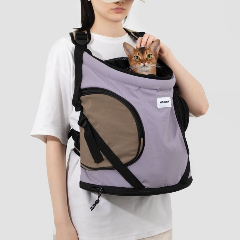 Pet front-hugging tote backpack dog carrier bag