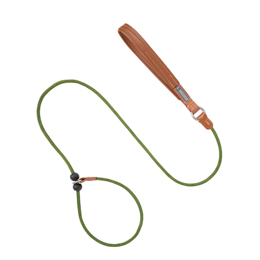 Leather Handle P-Rope Leash for Dogs