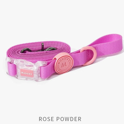 Colorful waterproof dog collar with leash